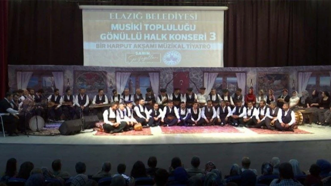 Elazığ belediyesi musiki topluluğu gönüllü halk konseri 3. konserini düzenledi