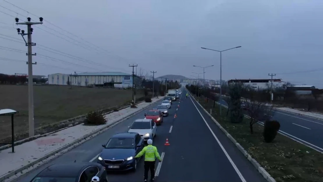 Elazığ'da drone destekli trafik denetimi