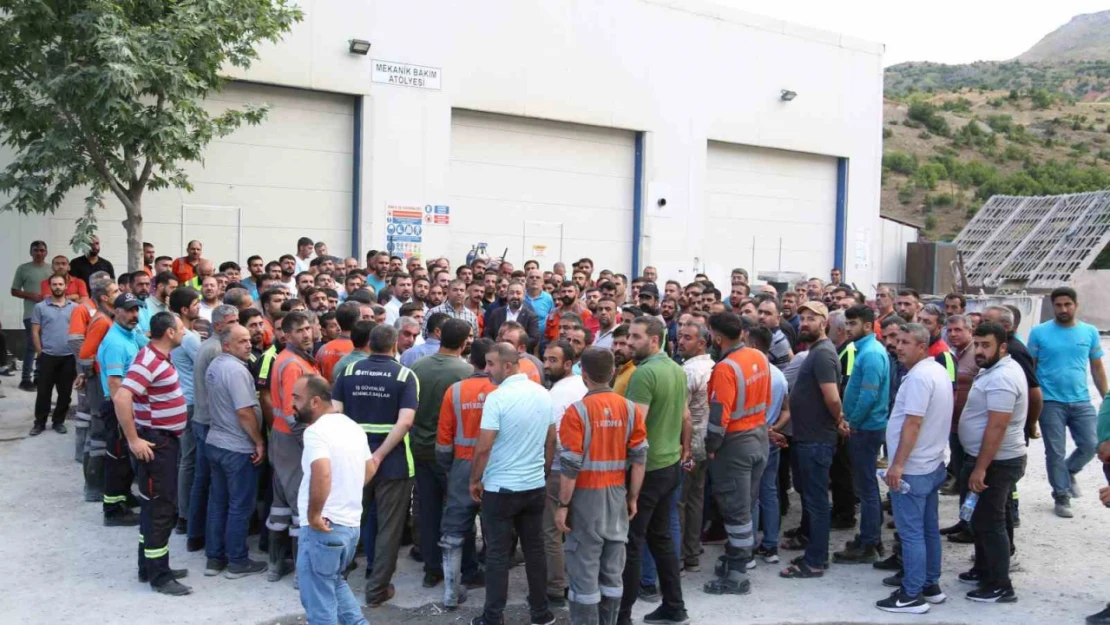 Elazığ'da Eti Krom işçilerinin eylemi devam ediyor