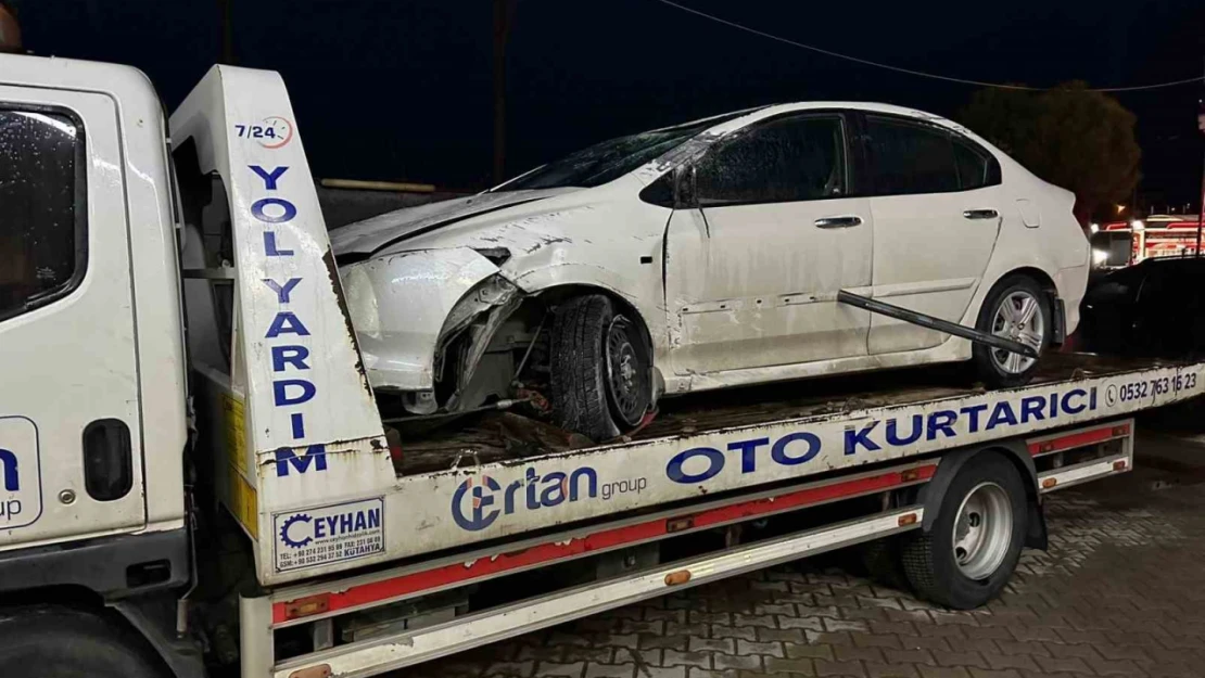 Elazığ'da otomobil, tünel içerisinde takla attı