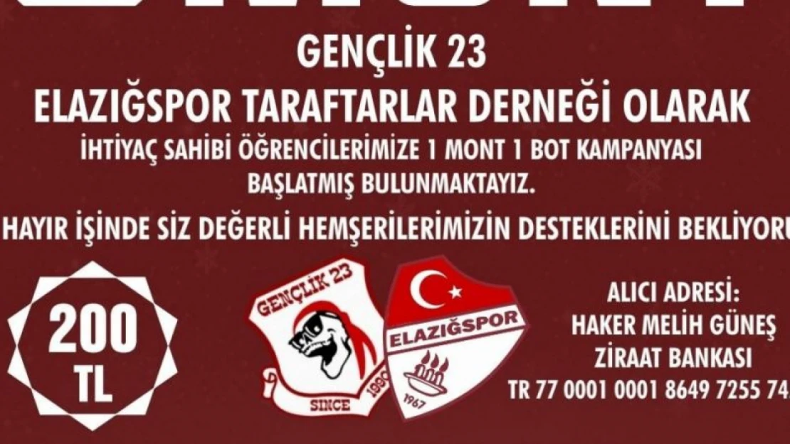 Gençlik 23'ten '1 Bot, 1 Mont' kampanyası