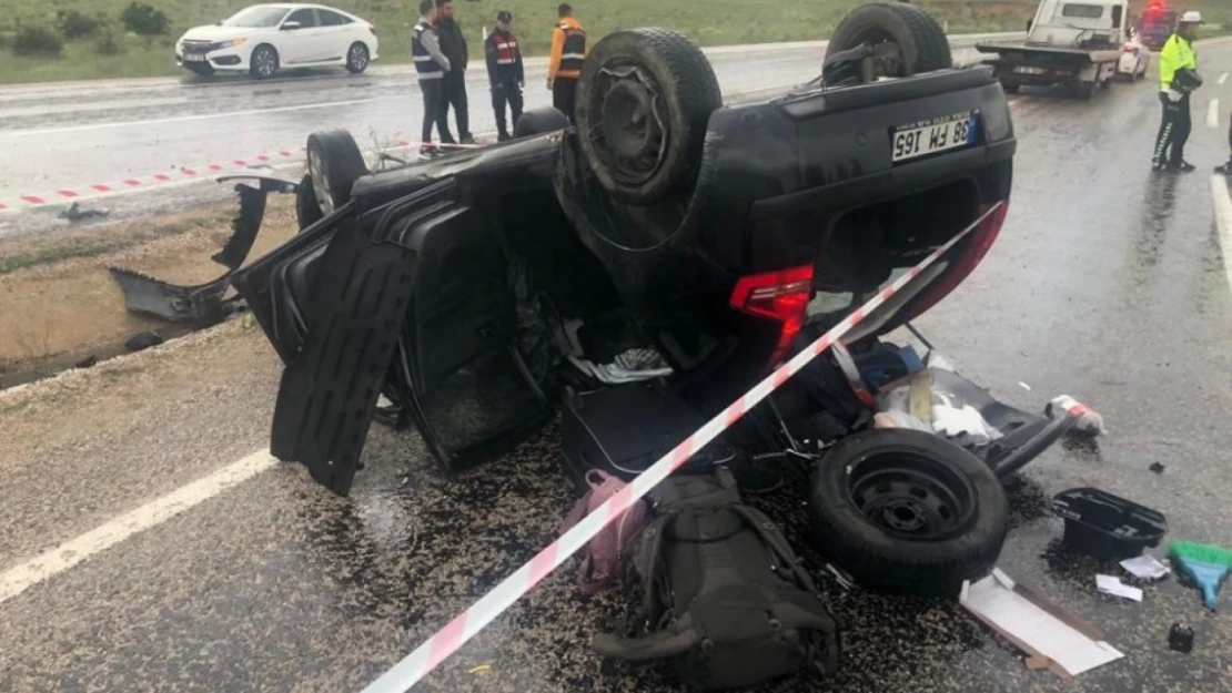 Maden'de görev yapan astsubay trafik kazası geçirdi