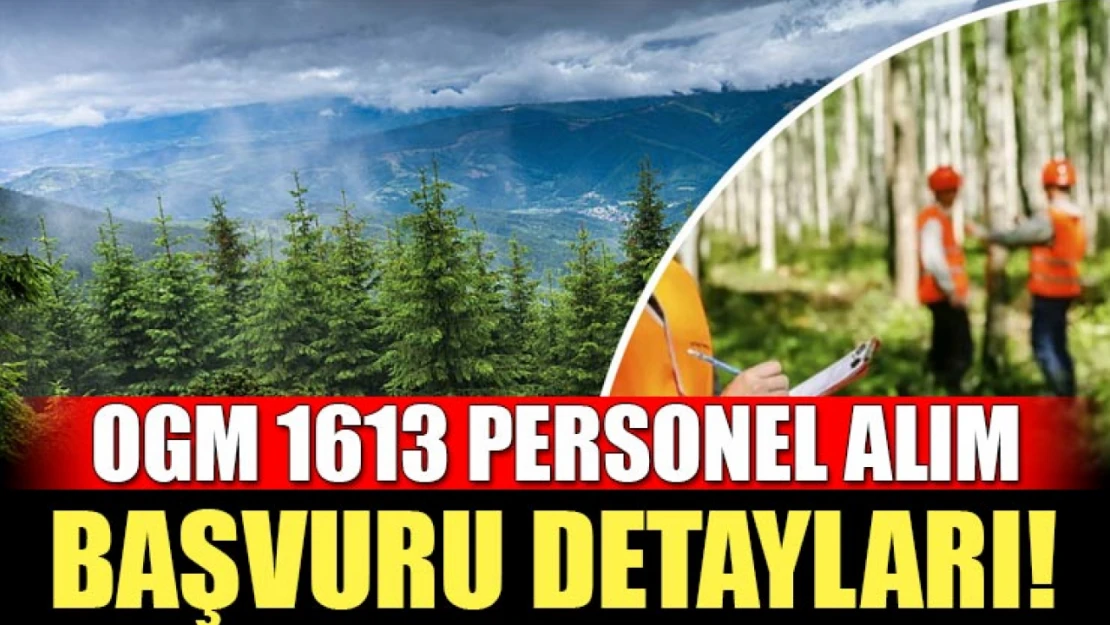 Orman Genel Müdürlüğü 1613 Personel Alımı Başvuru Detayları!