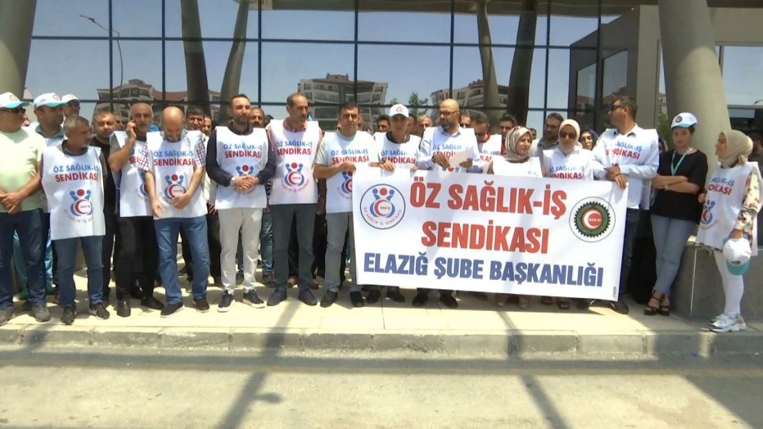 Öz sağlık iş sendikası, geriye dönük alacakları için eylem yaptı