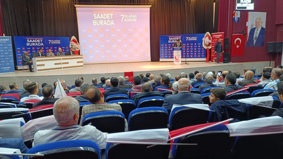 Saadet Partisi 7. olağan kongresi yapıldı, başkanlığa yeniden Abdullah Akın seçildi