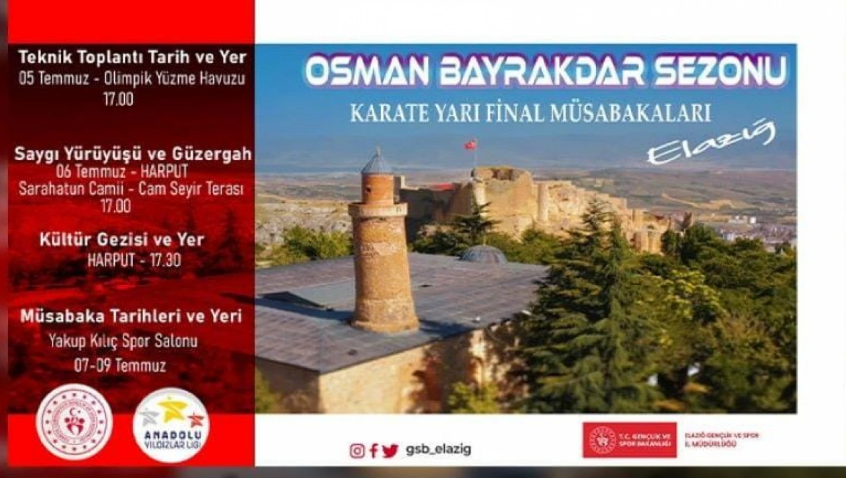 Analig karate yarı final müsabakaları Elazığ'da yapılacak