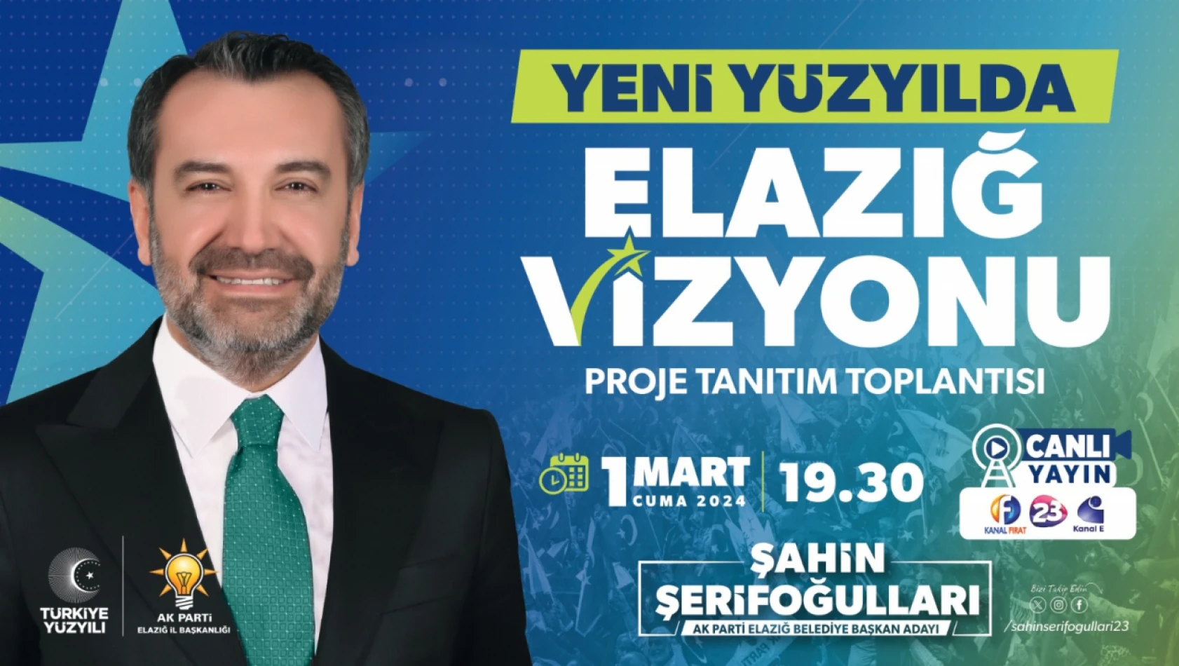 Başkan Şerifoğulları'nın projeleri, 1 Mart'ta kamuoyuna tanıtılacak