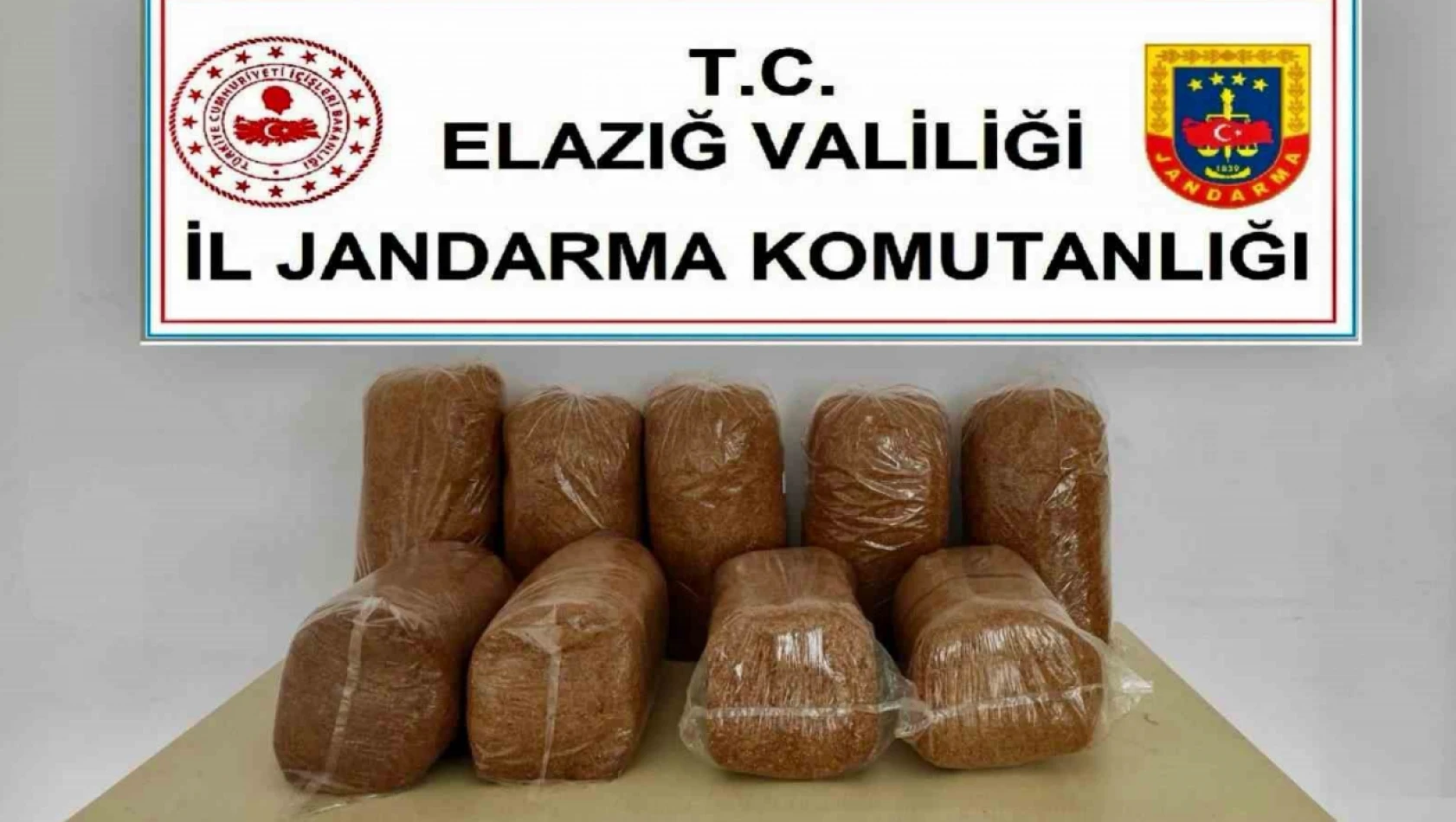 Elazığ'da 45 kilo kaçak tütün ele geçirildi