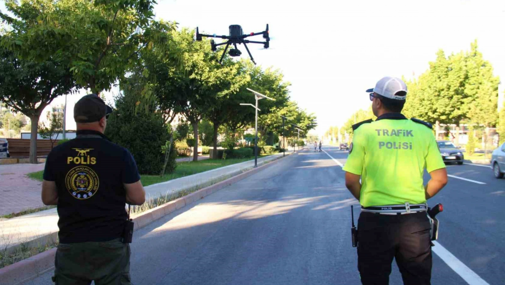 Elazığ'da dron destekli trafik denetimi