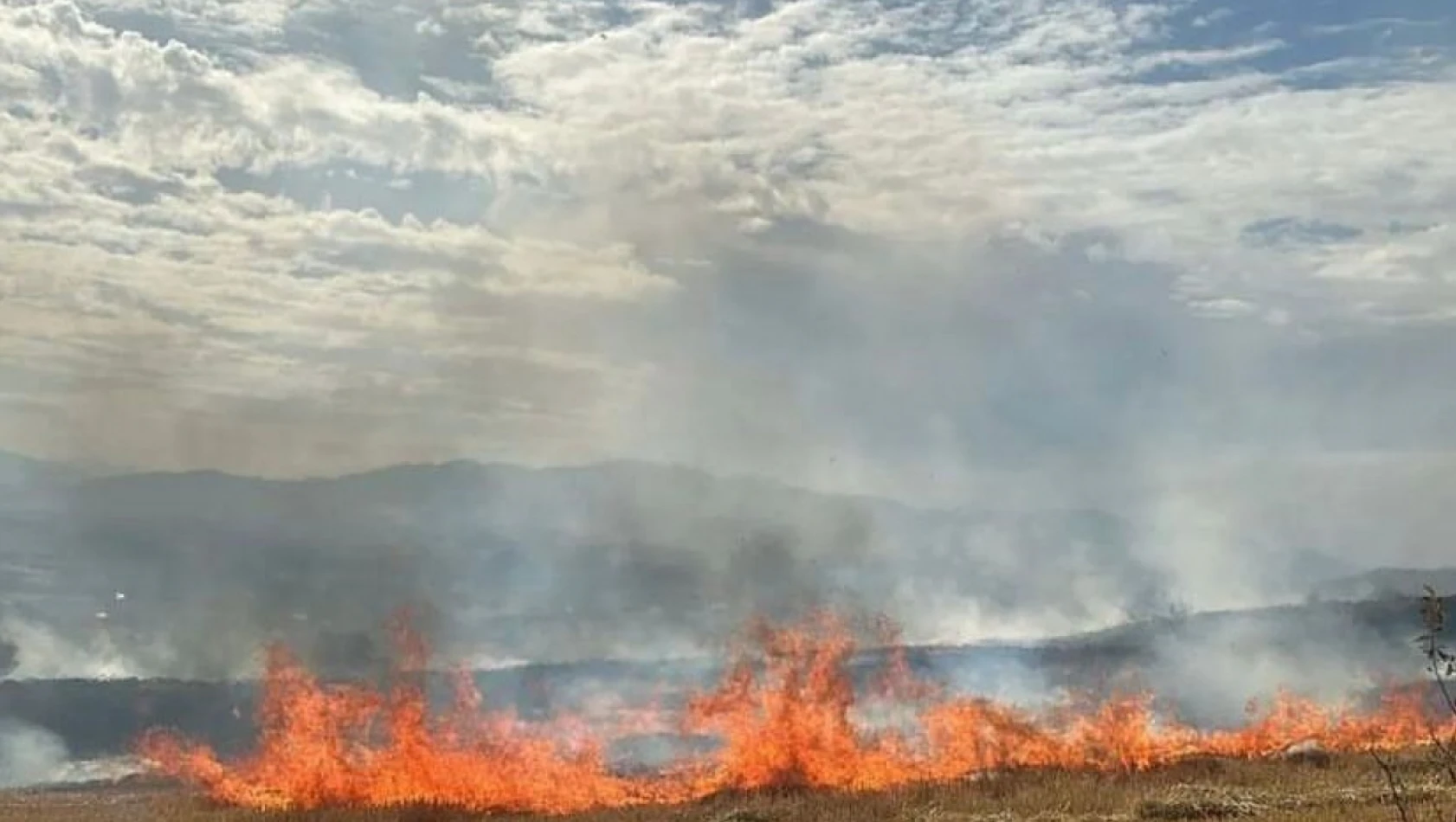 Elazığ'da korkutan anız yangını