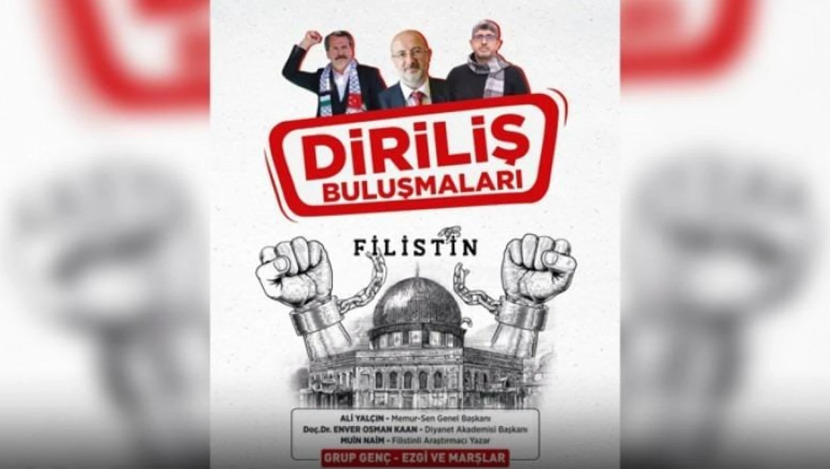 Filistin'e destek platformu tarafından 'Diriliş buluşmaları' programı düzenlenecek