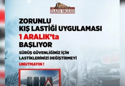 Zorunlu kış lastiği uygulaması yarın başlıyor